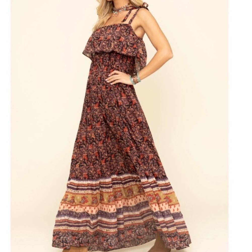 Free People Tangier Tie Shoulder Maxi Dress